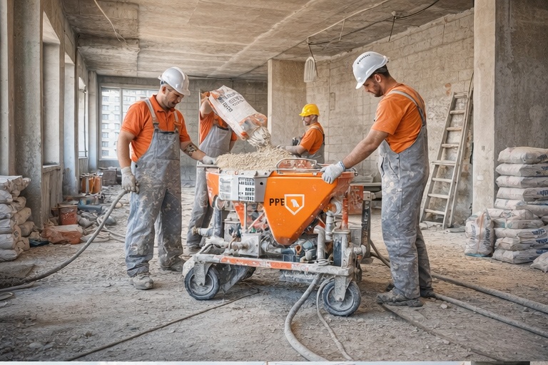Механизированная штукатурка стен